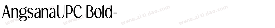 AngsanaUPC Bold字体转换